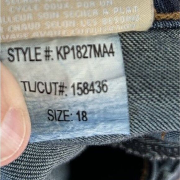 KUT from the Cloth Ana High Rise Flare Jeans Stretch Blue Womens Size 18 Tall - Picture 9 of 11